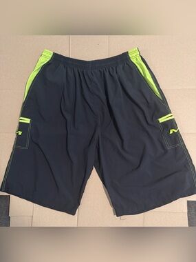 Miken Smash It Sports - Black Softball Shorts with Neon Green Trim